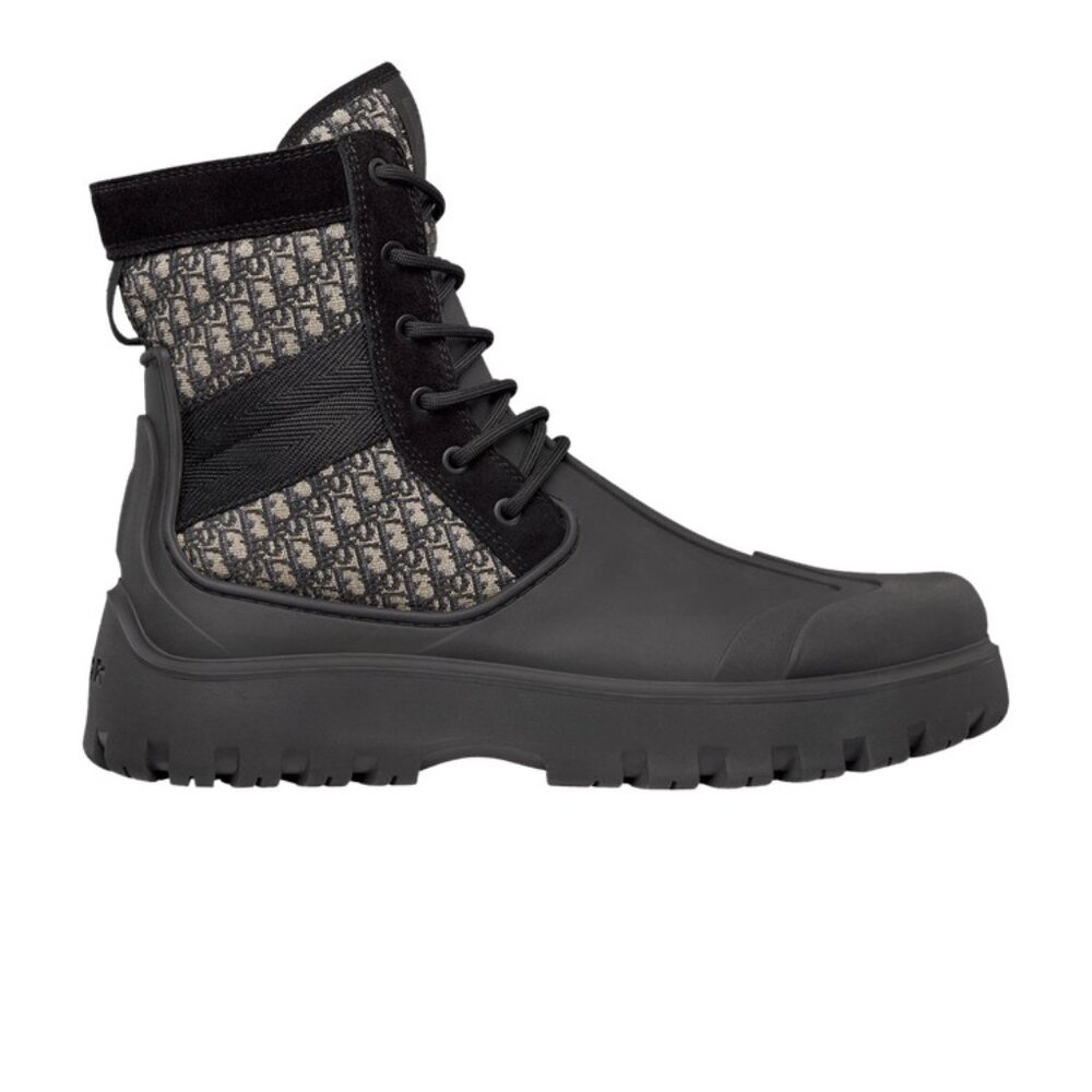 Christian Dior Garden Oblique Lace-Up Boots Size 40
